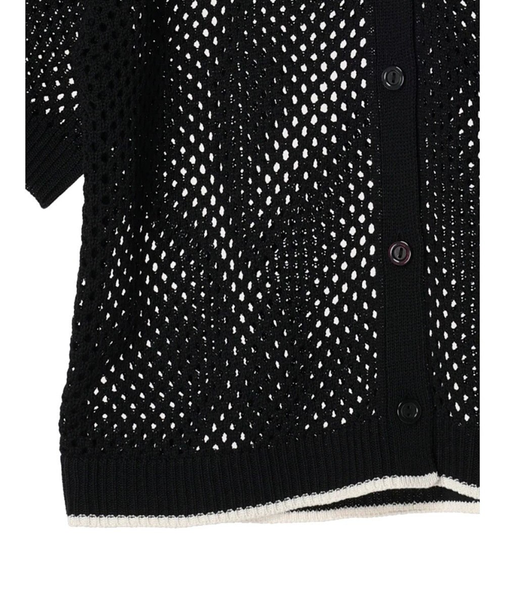 CRAFT STANDARD BOUTIQUE 配色メッシュニットカーディガン 