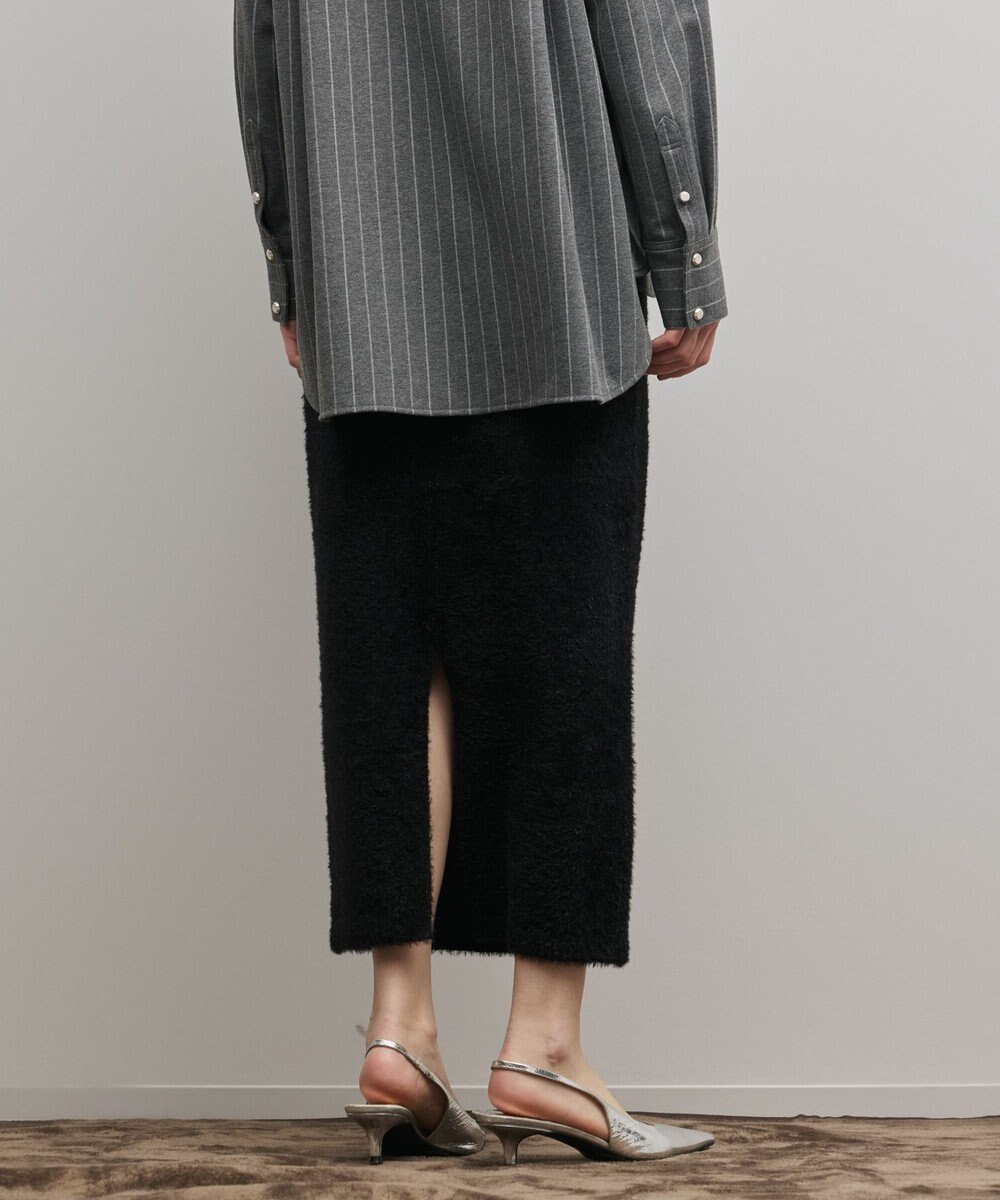 GRACE CONTINENTAL ラメフェザーニットスカート 