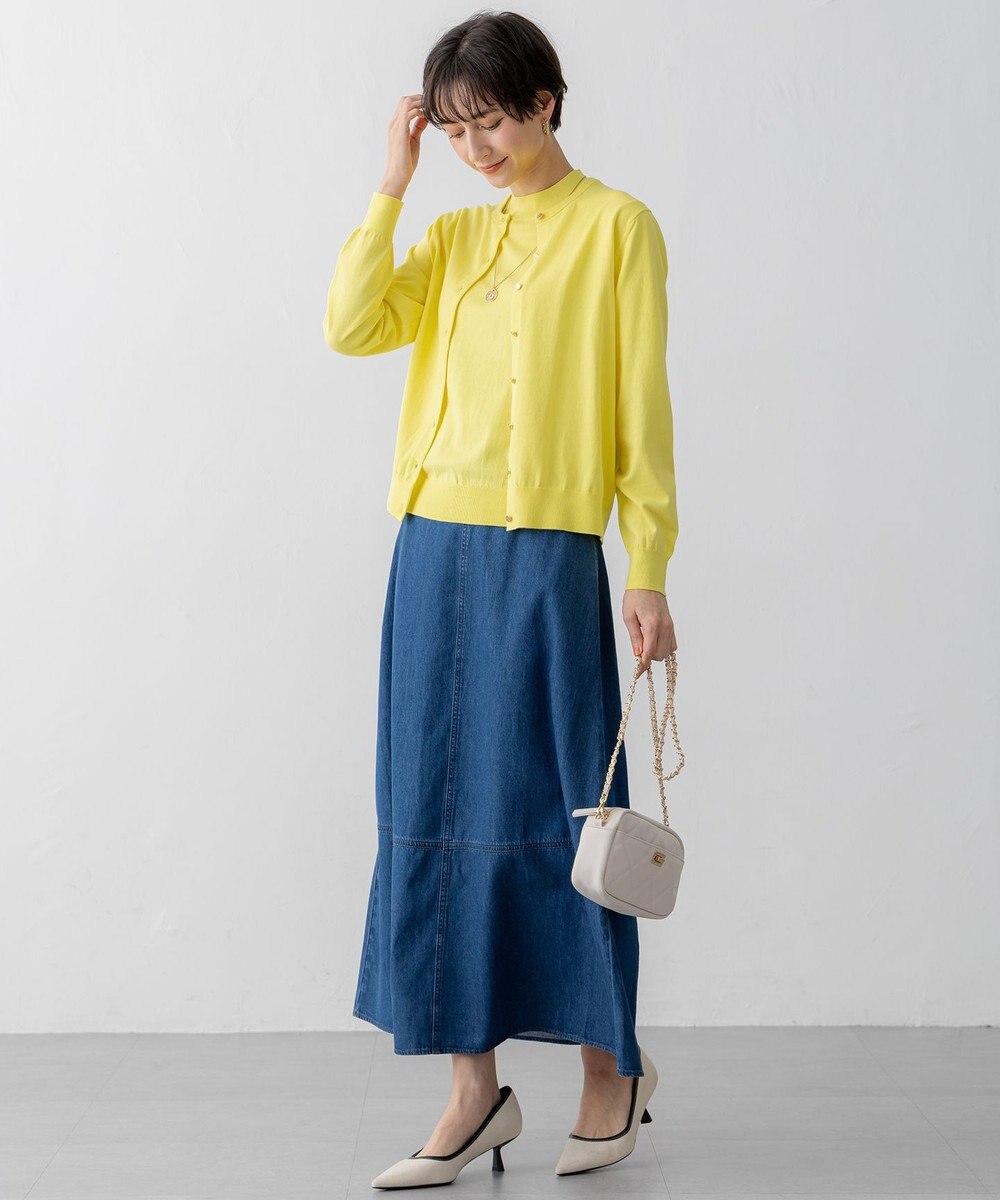 23区 【Oggi6月号掲載/洗える】プレミアムビオコットン カーディガン 