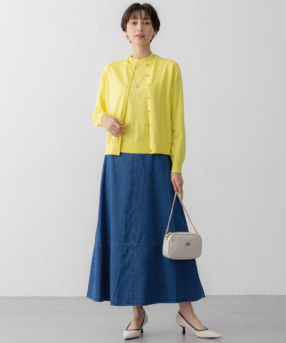 23区 【Oggi6月号掲載/洗える】プレミアムビオコットン カーディガン 