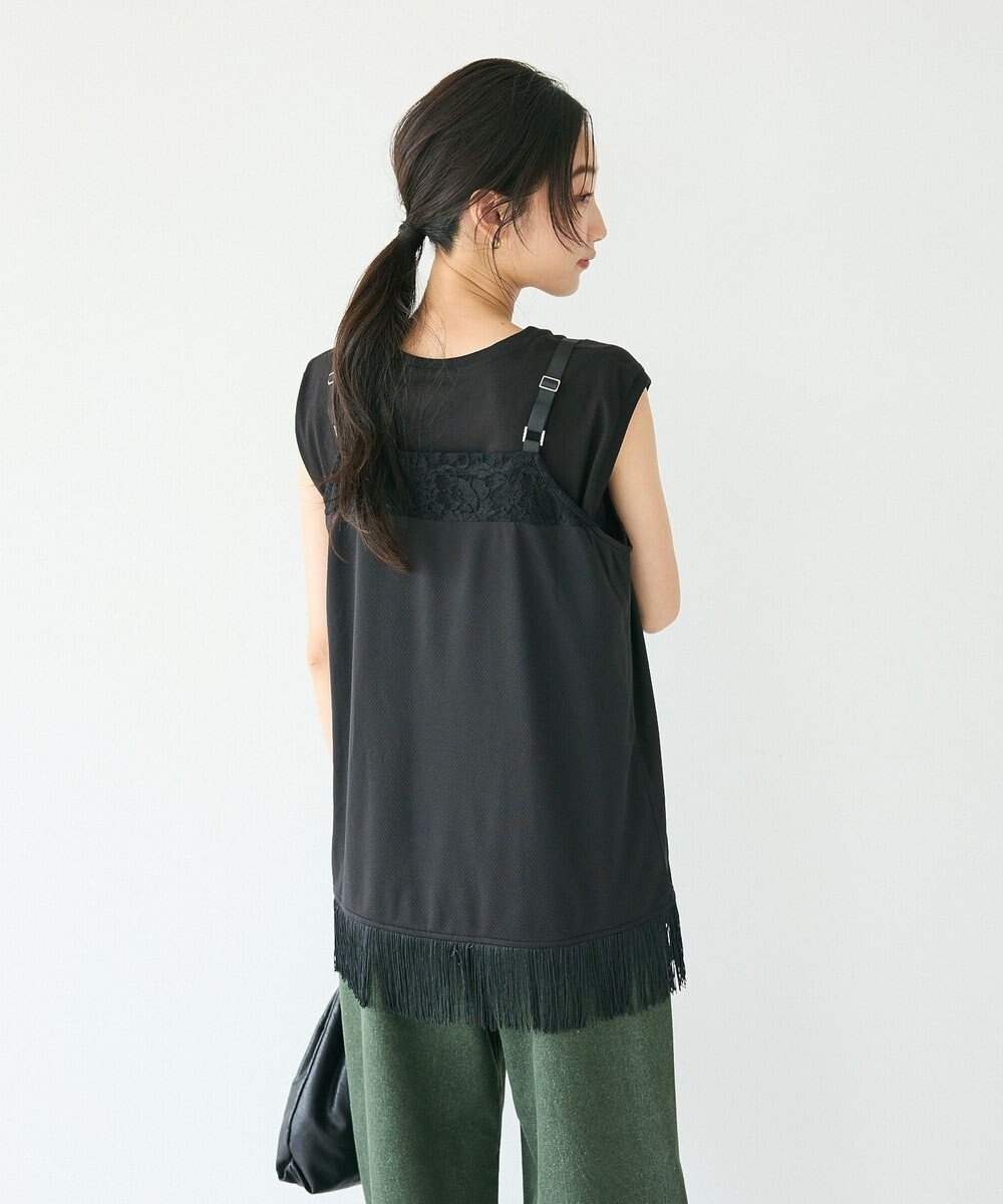 CRAFT STANDARD BOUTIQUE レース切替フリンジビスチェ 