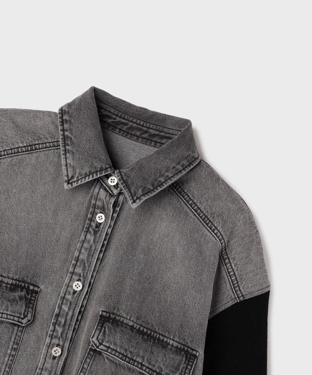 GRACE CONTINENTAL ニットスリーブデニムワンピース 