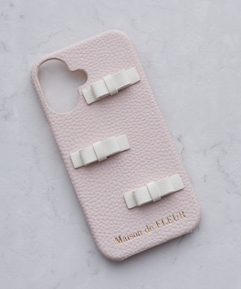 Maison de FLEUR リボンアイフォン16ケース 