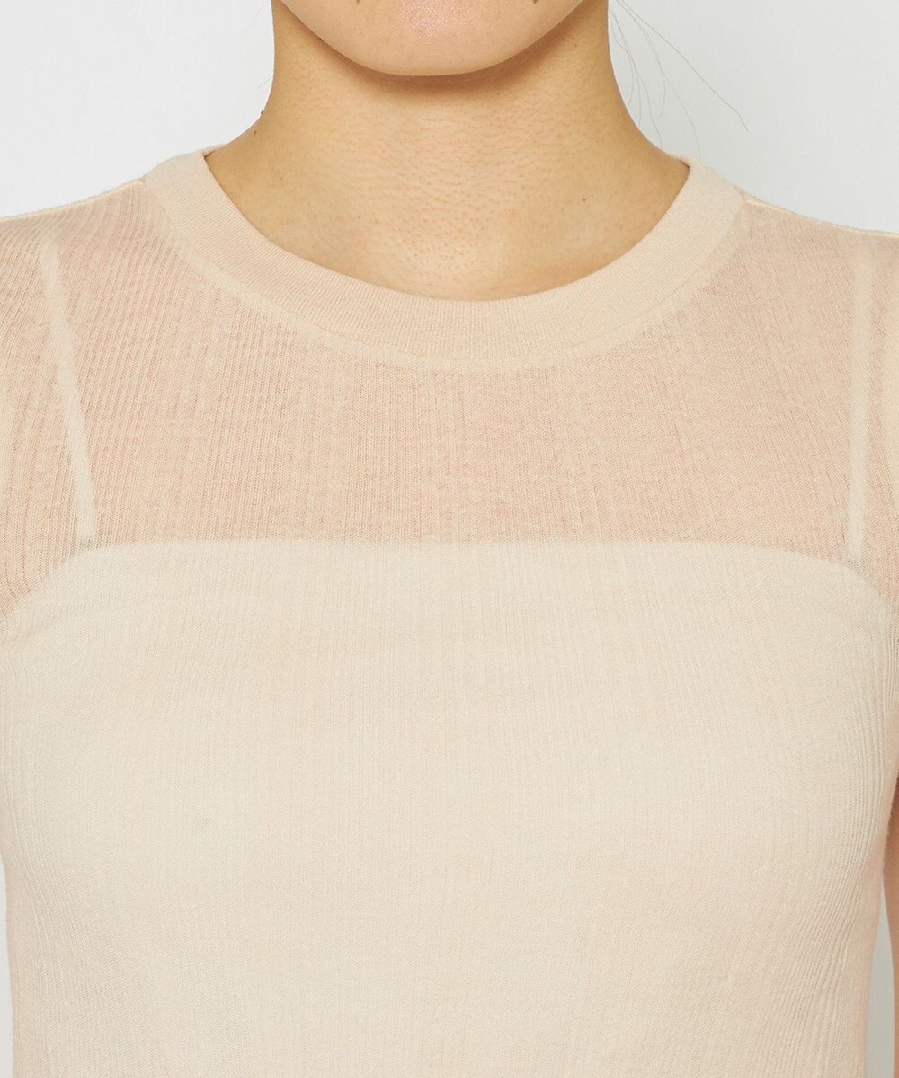 uncrave 【手洗い可】シアー ランダムリブ ノースリーブ カットソー（uncrave STANDARD） 