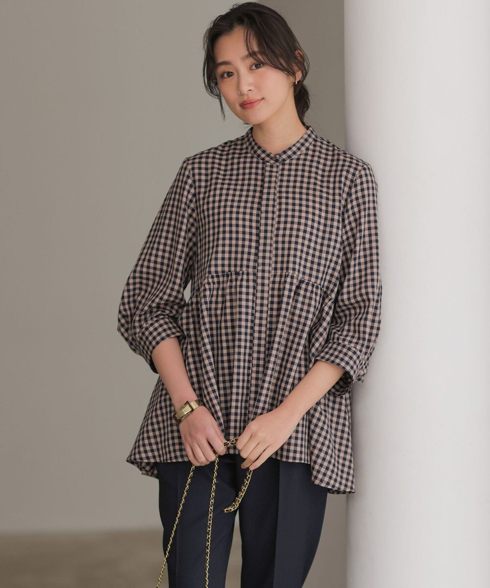 組曲 ニューリヨセルシャーティングペプラム ブラウス 