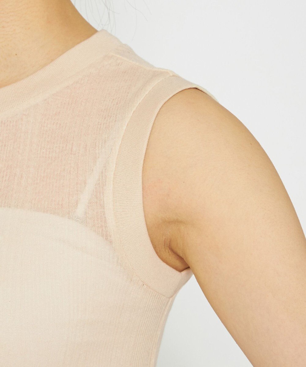 uncrave 【手洗い可】シアー ランダムリブ ノースリーブ カットソー（uncrave STANDARD） 