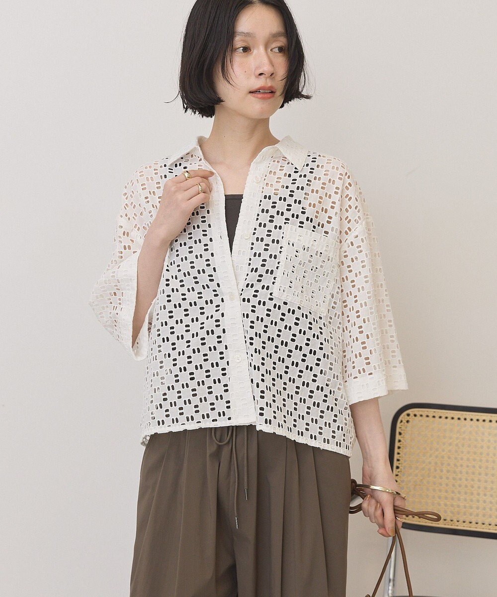 AMERICAN HOLIC 刺繍ショート半袖シャツ 