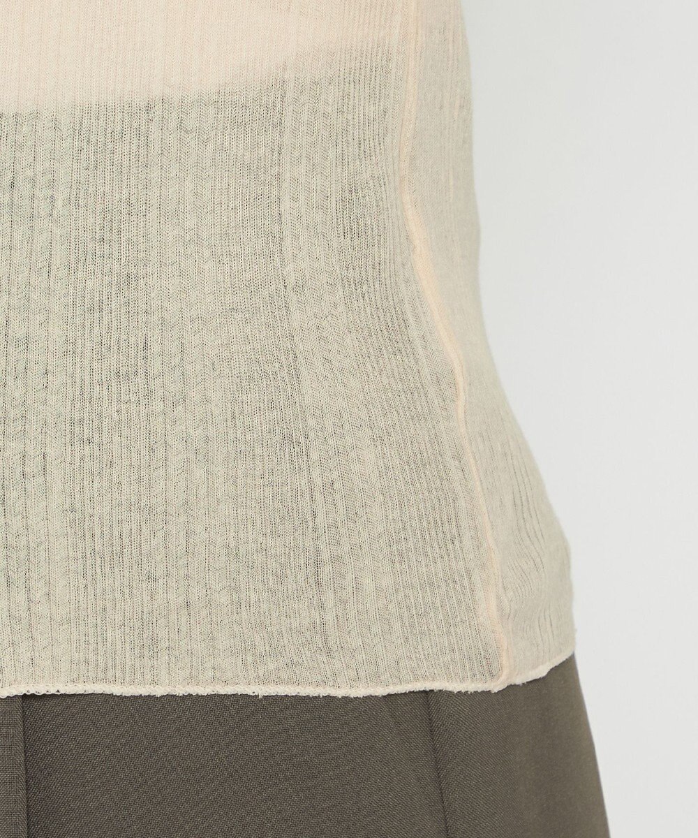 uncrave 【手洗い可】シアー ランダムリブ ノースリーブ カットソー（uncrave STANDARD） 