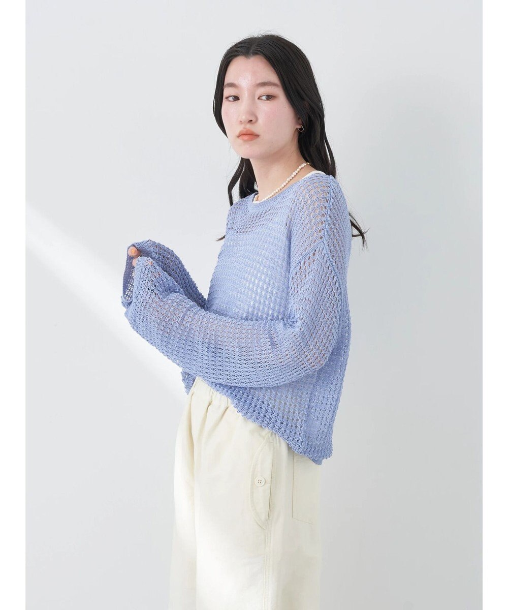 earth music&ecology レーシーニットプルオーバー 