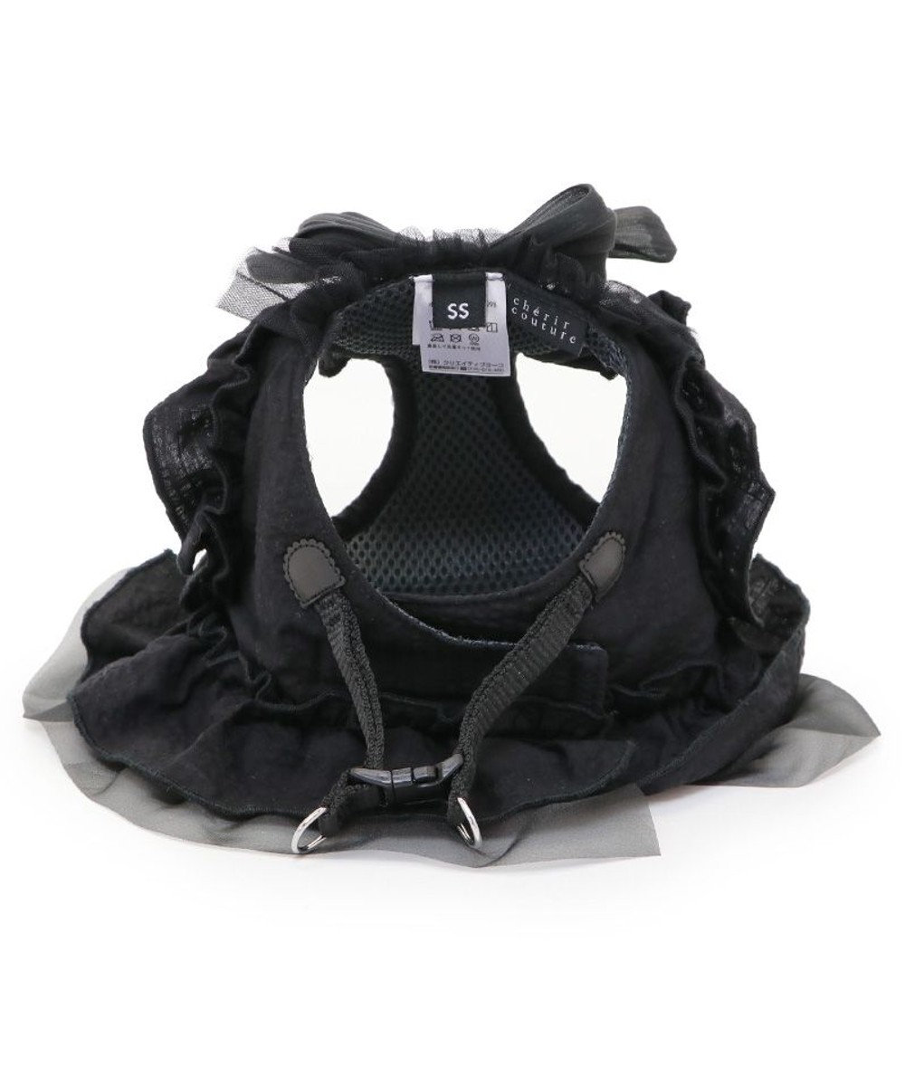 PET PARADISE cherircouture フリフリハーネス 《ブラック》 小型犬 ４Ｓ/３Ｓ 