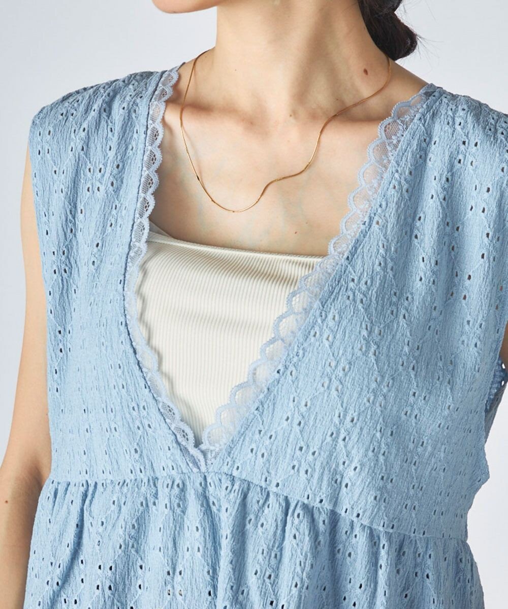 OP／FILA 【Ocean Pacific】Vネックレースビスチェ 