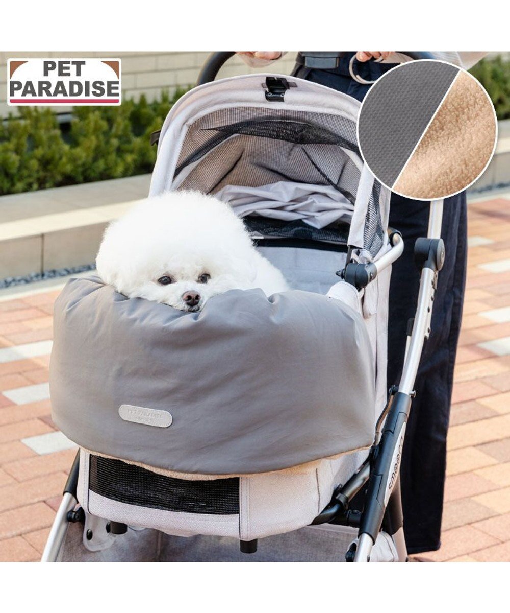 PET PARADISE ペットパラダイス カート用 クッション くすみカラー《グレー》 