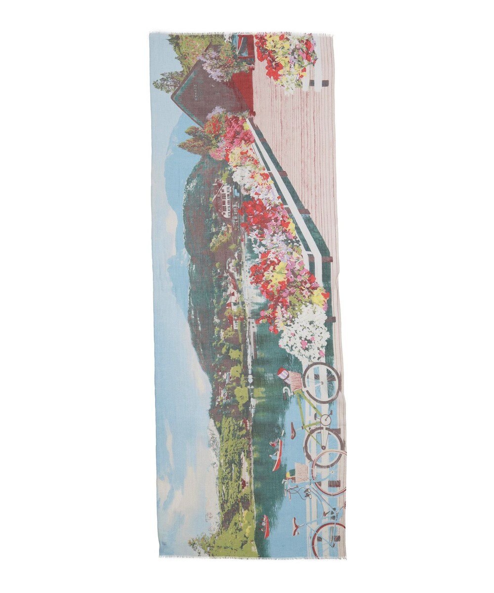 MOONBAT ハナト (Hanato) シルクコットンストール レイクサイド 197cm×70cm 