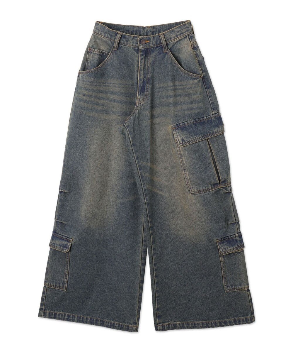 WEGO ヴィンテージウォッシュバギーカーゴパンツ 