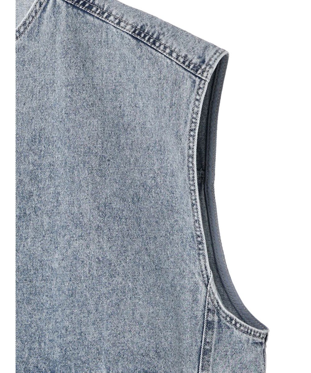 Green Parks ・ＥＬＥＮＣＡＲＥ　ＤＵＥ　ノーカラーデニムベスト 