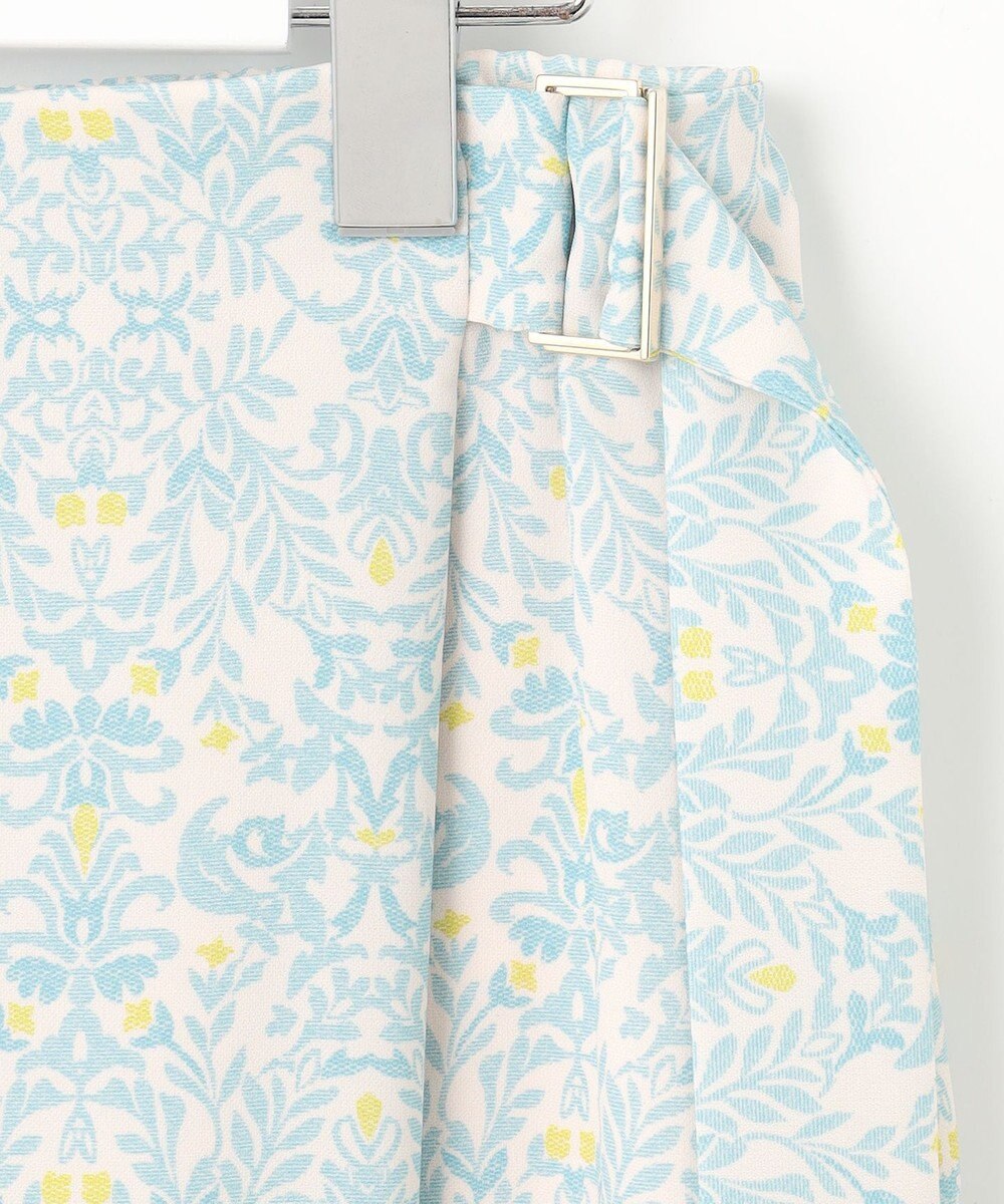 自由区 L 【洗える】ダマスクフローラルプリント スカート 