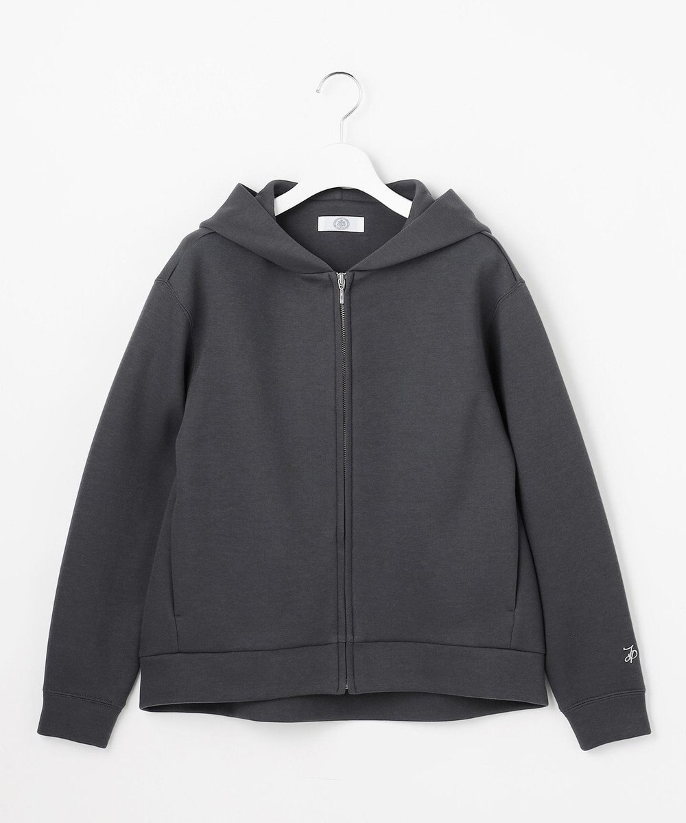 J.PRESS LADIES ダンボールジャージー ジップアップ パーカー 