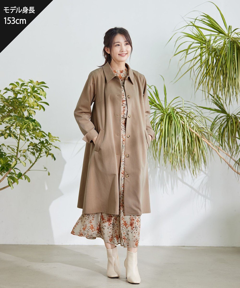 Tiaclasse L 【洗える】ステンカラーコート 