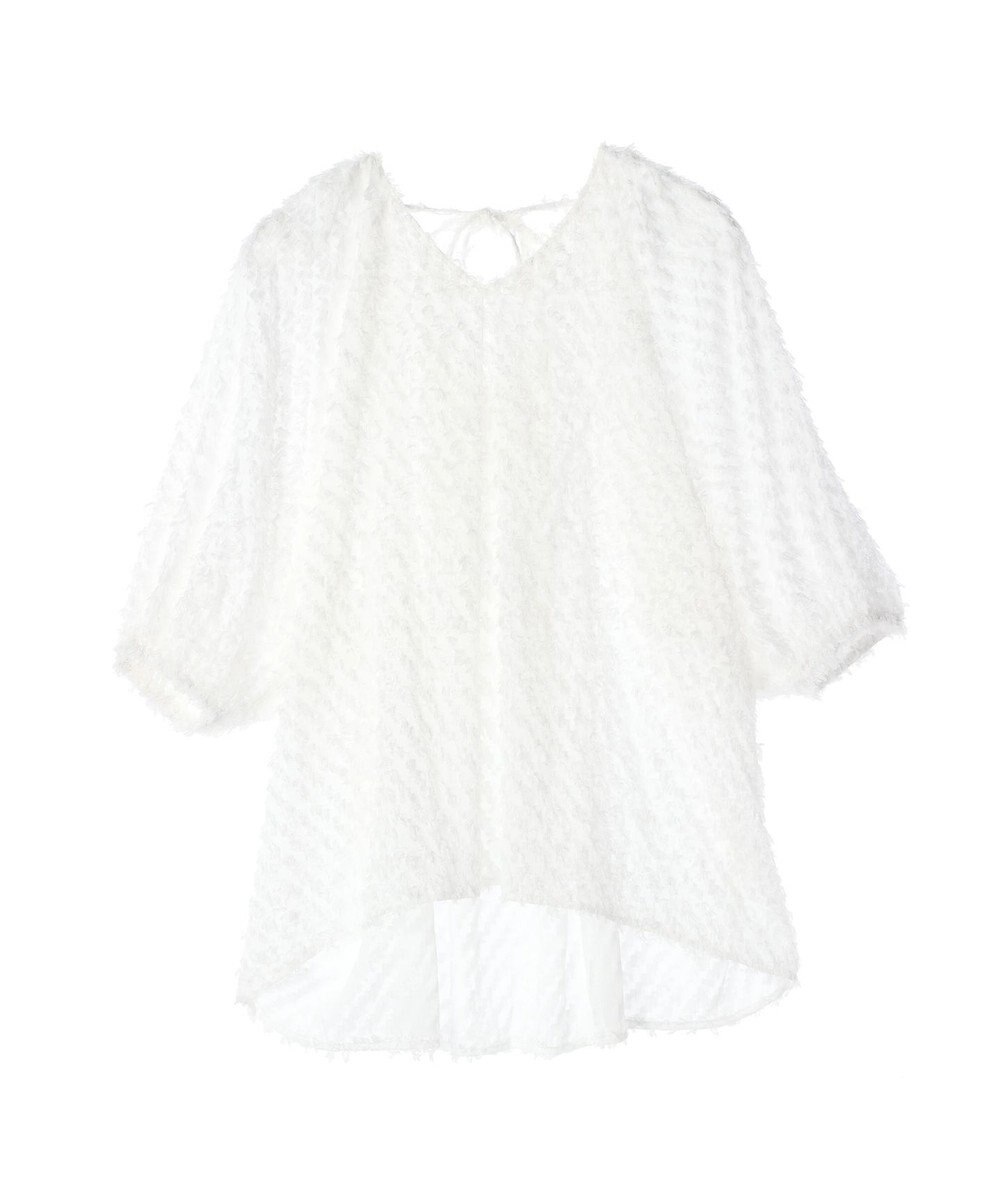 Green Parks AnriettMusee カットジャガードタックブラウス 