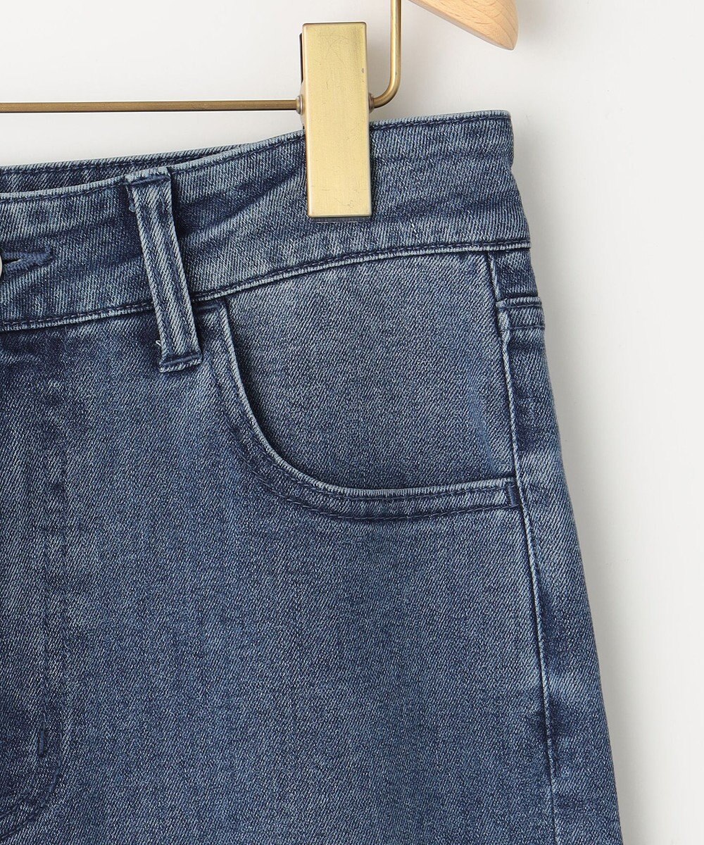 組曲 L 【ストレッチ】ミッドデニム ワイドストレートパンツ 