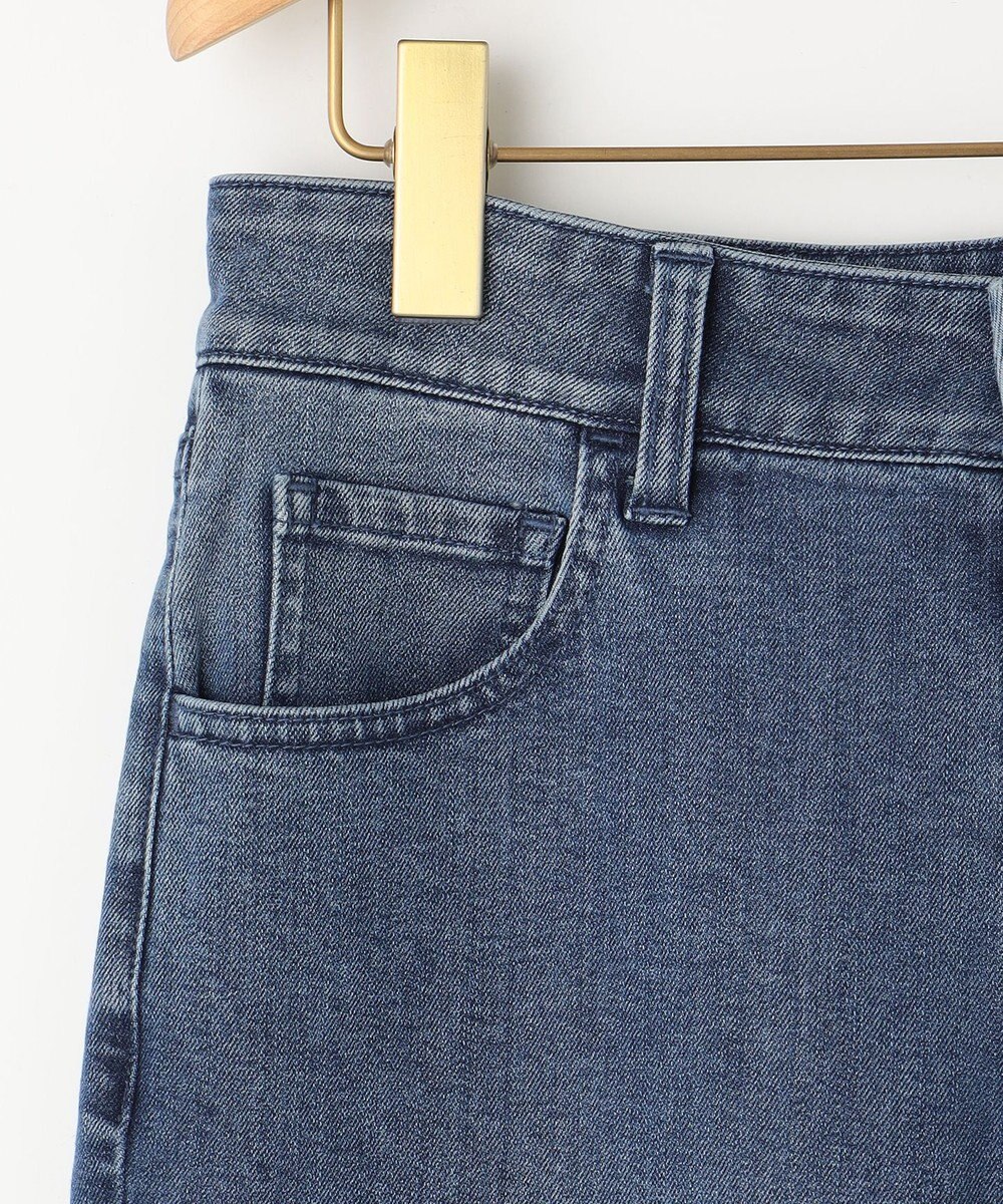 組曲 L 【ストレッチ】ミッドデニム ワイドストレートパンツ 