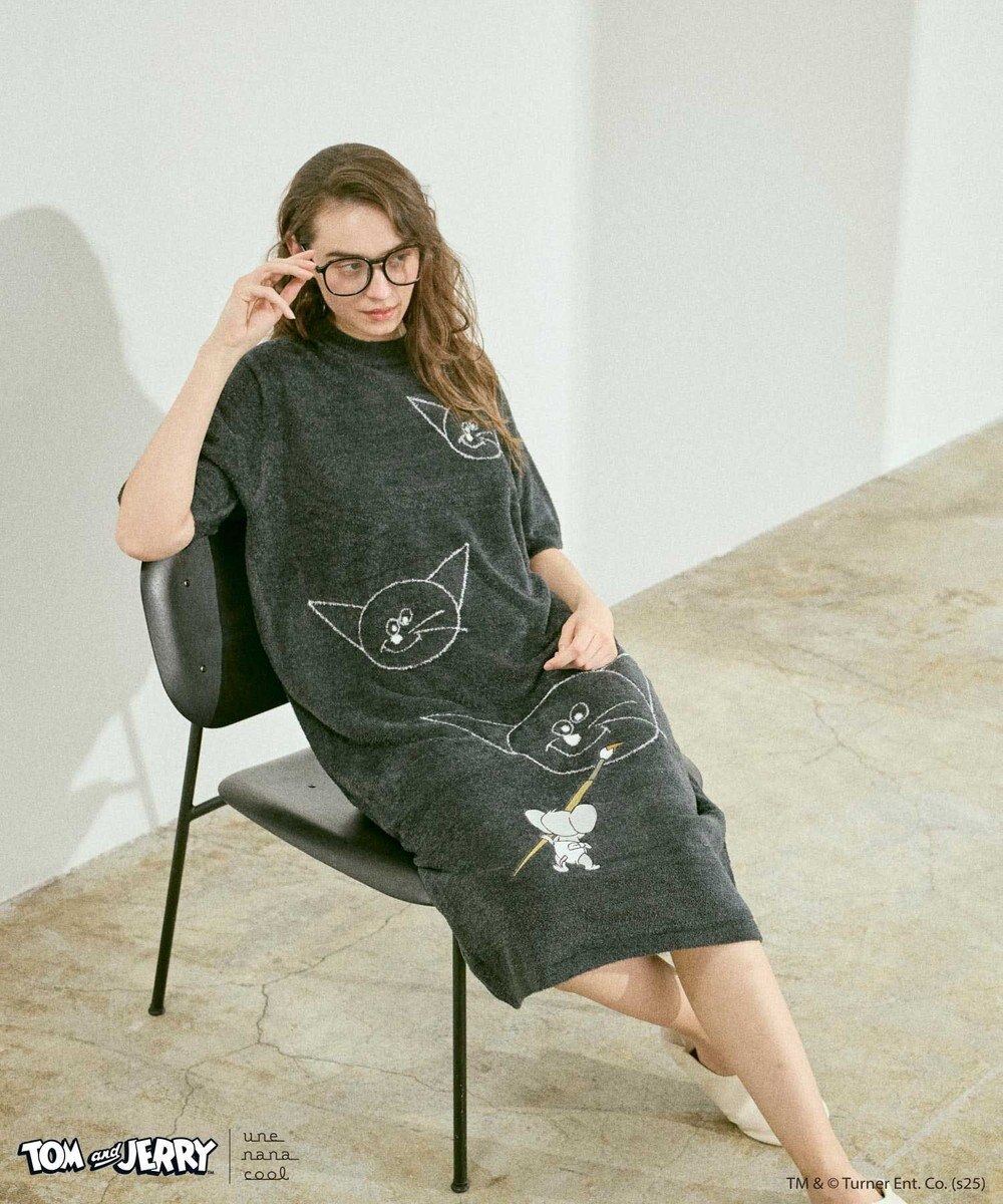 une nana cool トムとジェリー × une nana cool なめらかふわふわワンピース 
