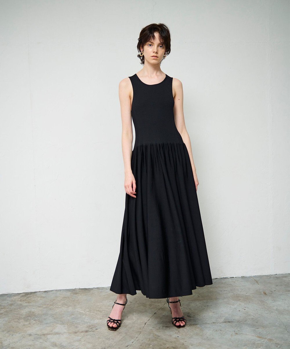 GRACE CONTINENTAL アメスリニットギャザーワンピース 