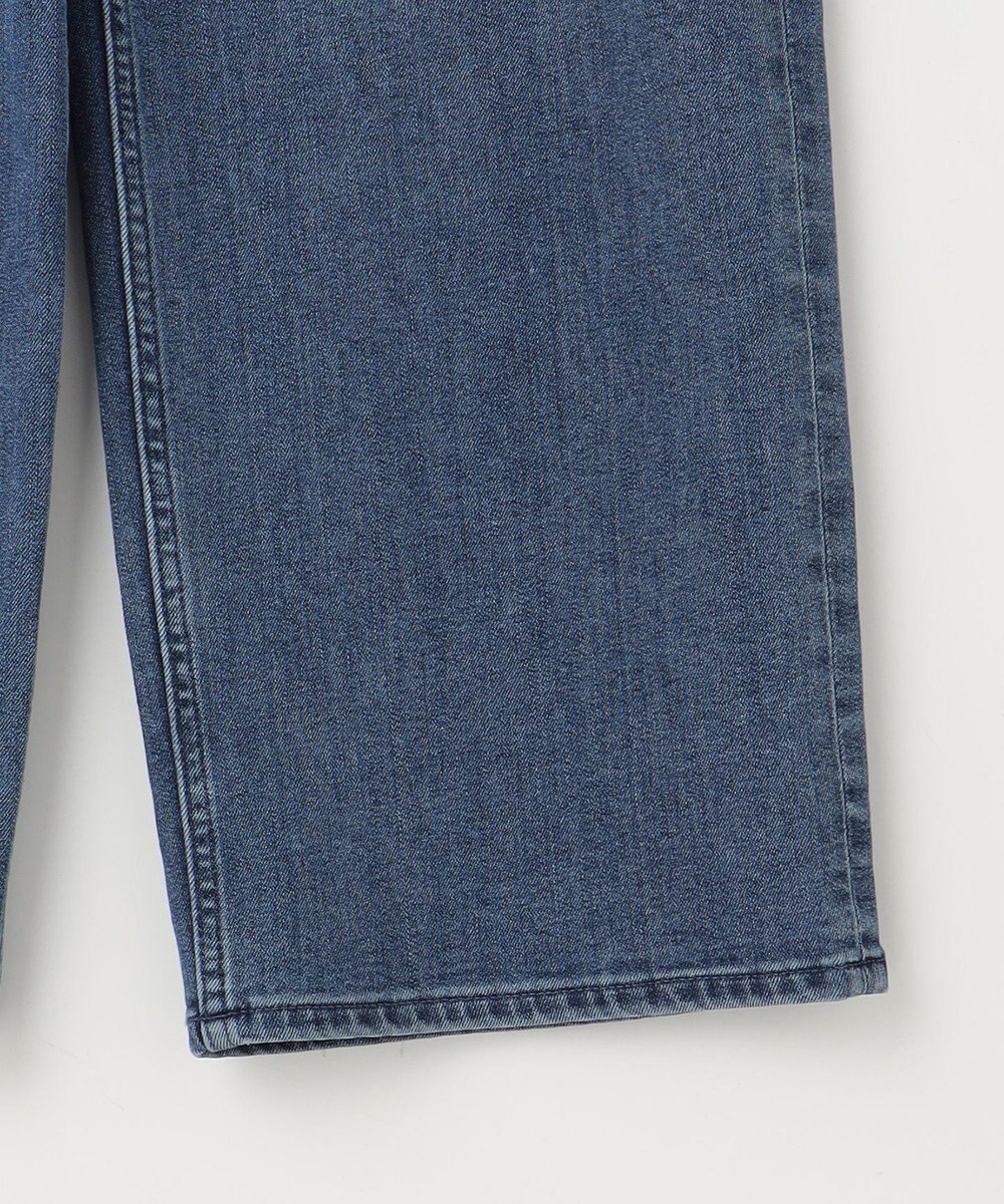 組曲 L 【ストレッチ】ミッドデニム ワイドストレートパンツ 