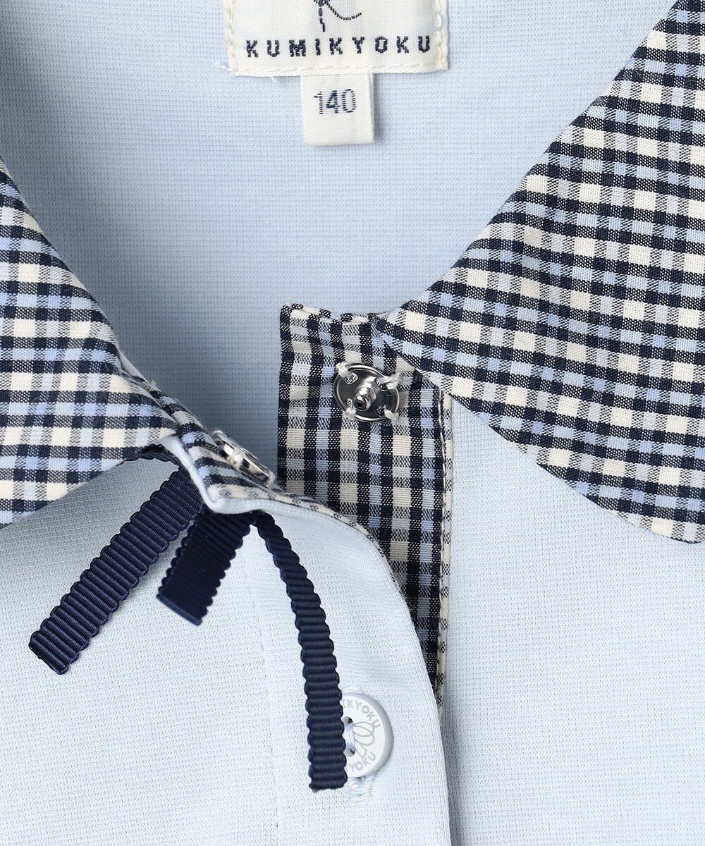 組曲 KIDS 【150-160㎝】 ミニチェック レイヤードトップス 