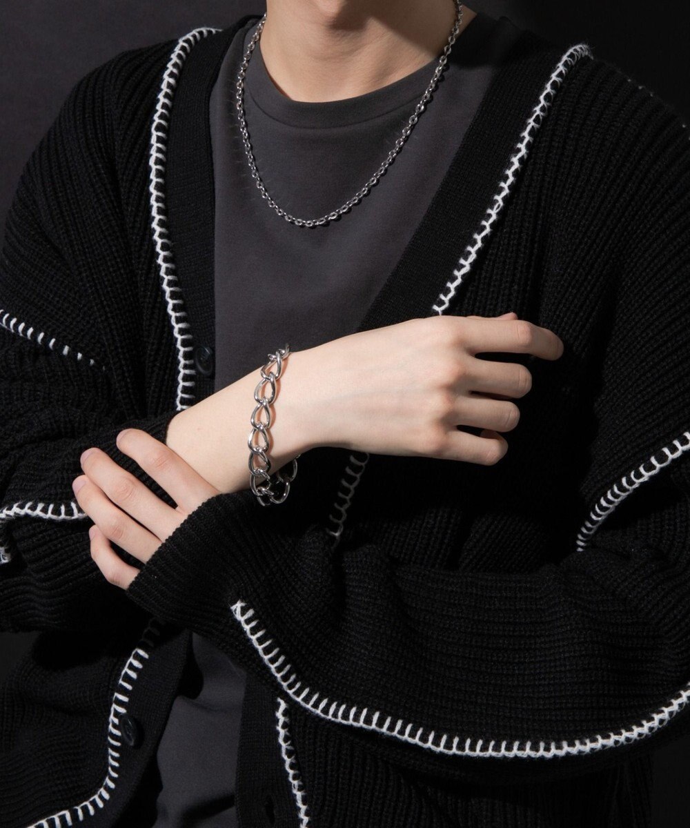 WEGO Mステンレスヘビーチェーンブレスレット 