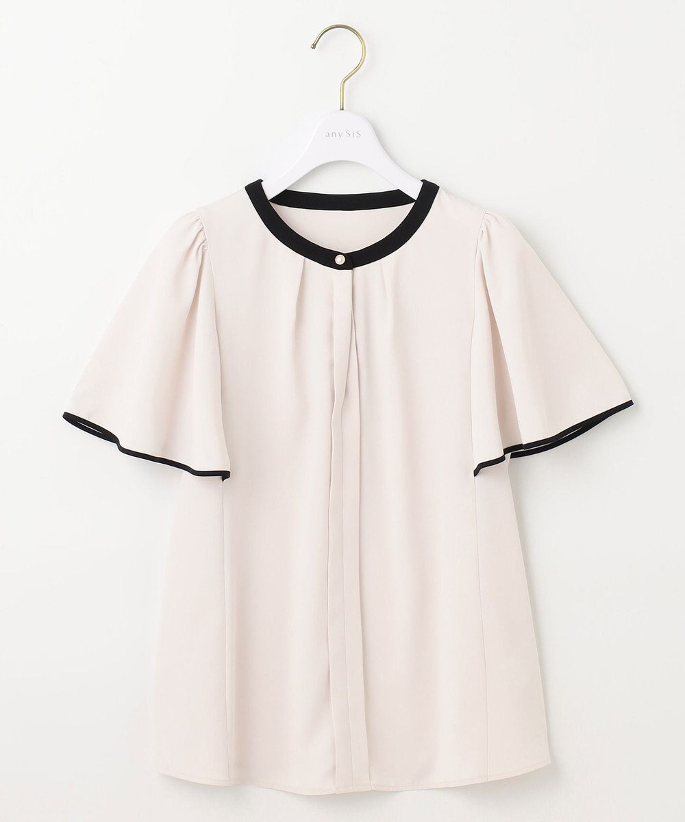 ANY SIS S 【洗える】2WAYバイカラーフレア ブラウス 