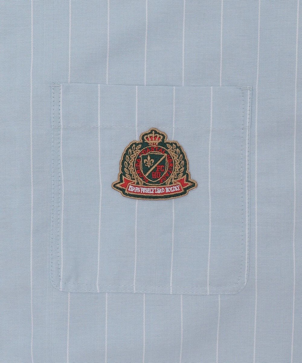 WEGO 【ユニセックス着用ITEM/MLサイズ展開】オックスフォードエンブレムシャツ（LS） 