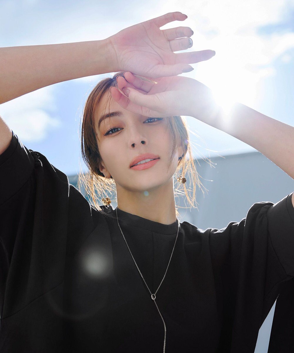 Tiaclasse 【洗える】デザインカフス付きマキシカットソーワンピース 