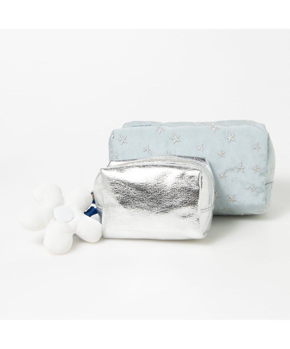 UNBILLION カシュカシュ cachecache / フラワーチャーム付ソート刺繍ポーチセット 