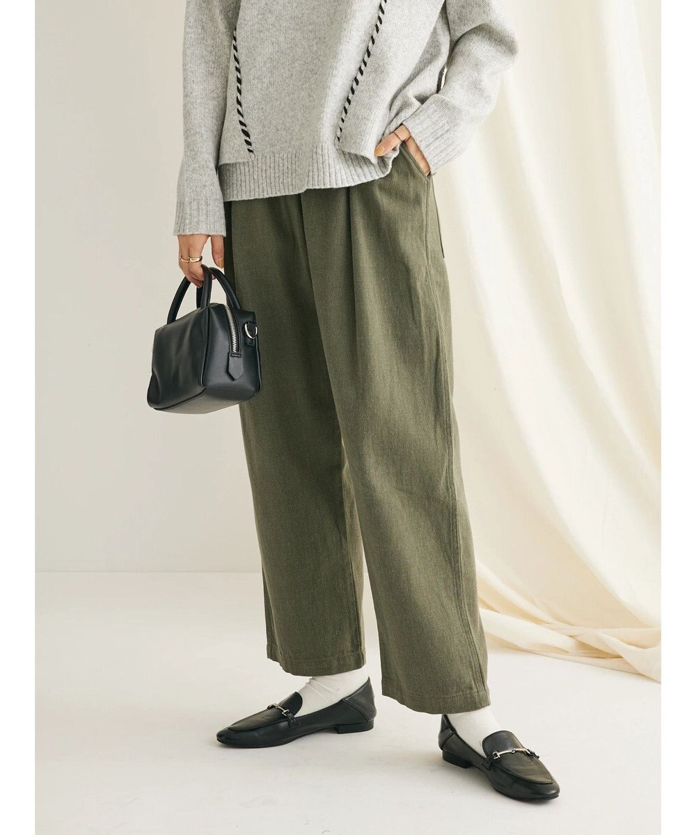 CRAFT STANDARD BOUTIQUE ピグメントツイル　Ｗタックリラックスパンツ 