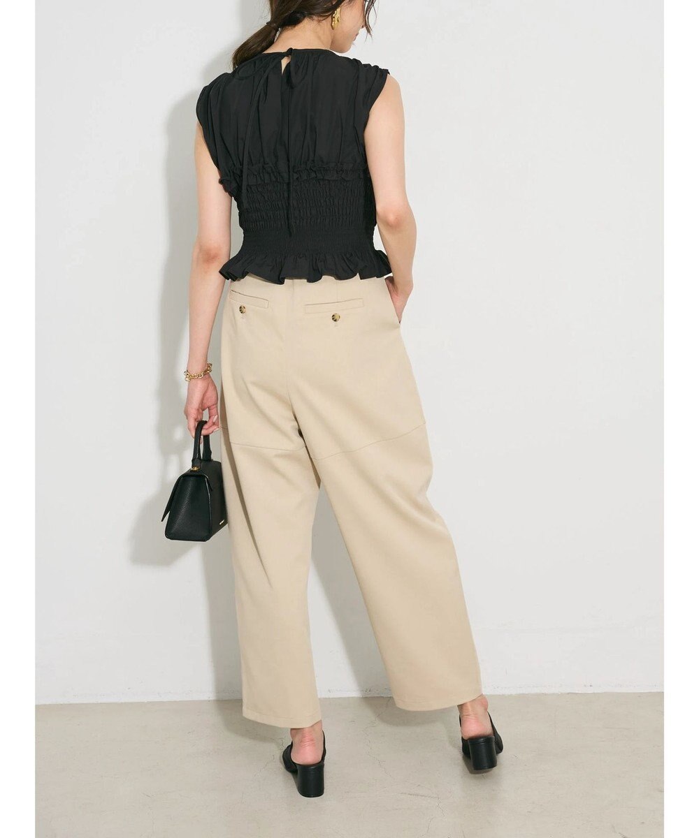 Green Parks シャーリングデザインコルセット風ブラウス 