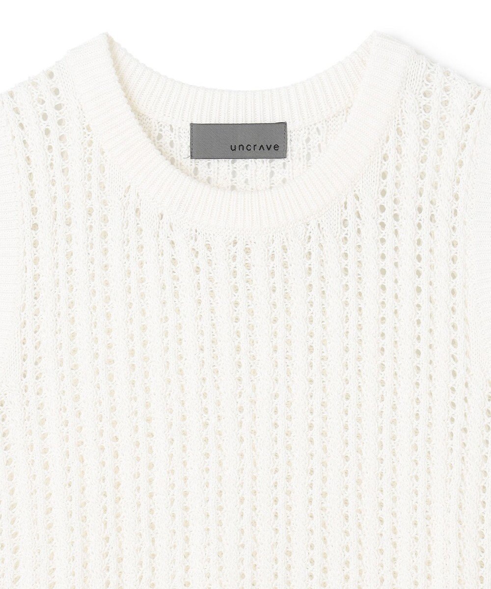 uncrave シースルーケーブルニット ノースリーブトップス 