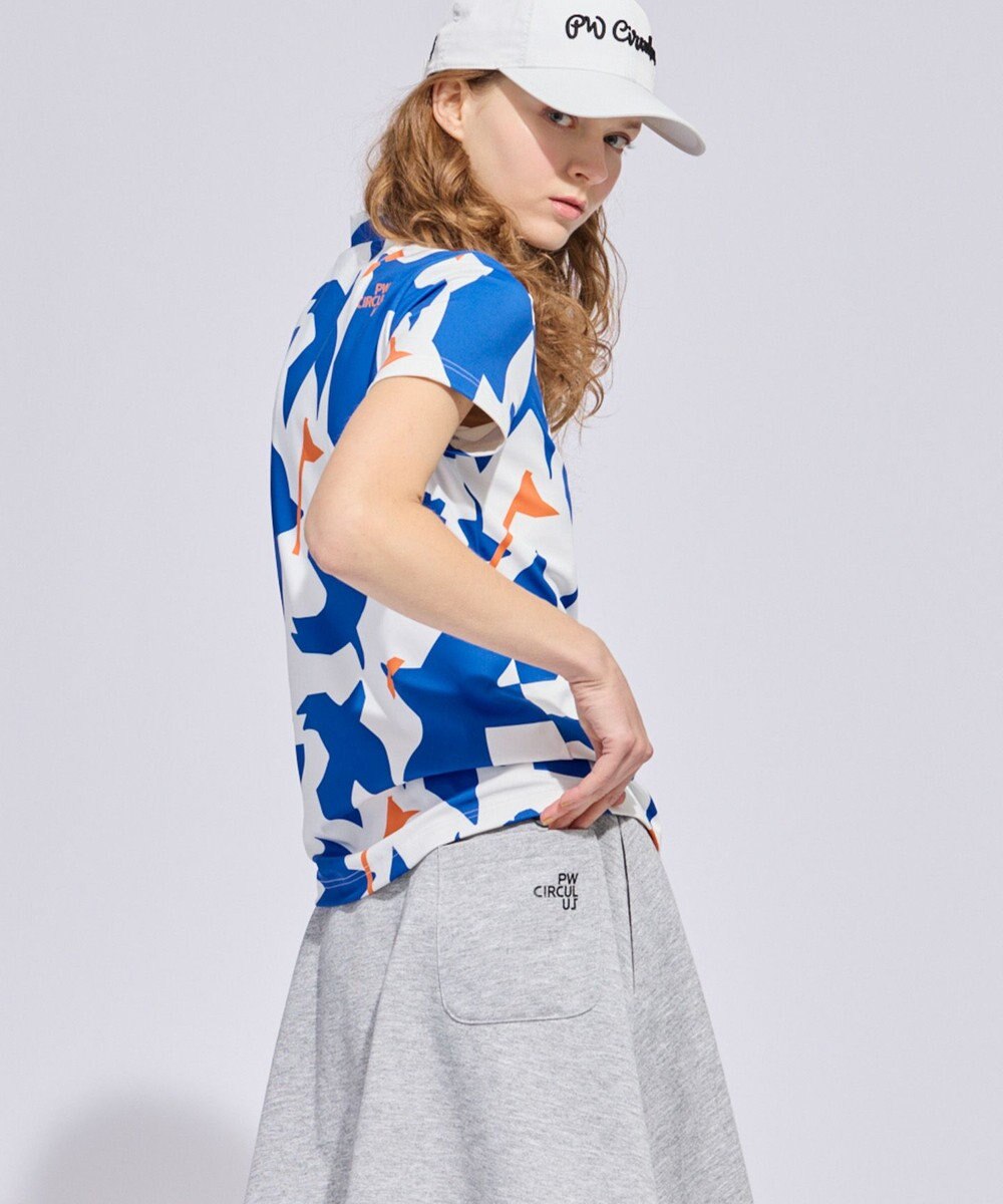 PW CIRCULUS 【WOMEN】ＤＯＶＥ柄モックネック ゴルフウェア レディース 