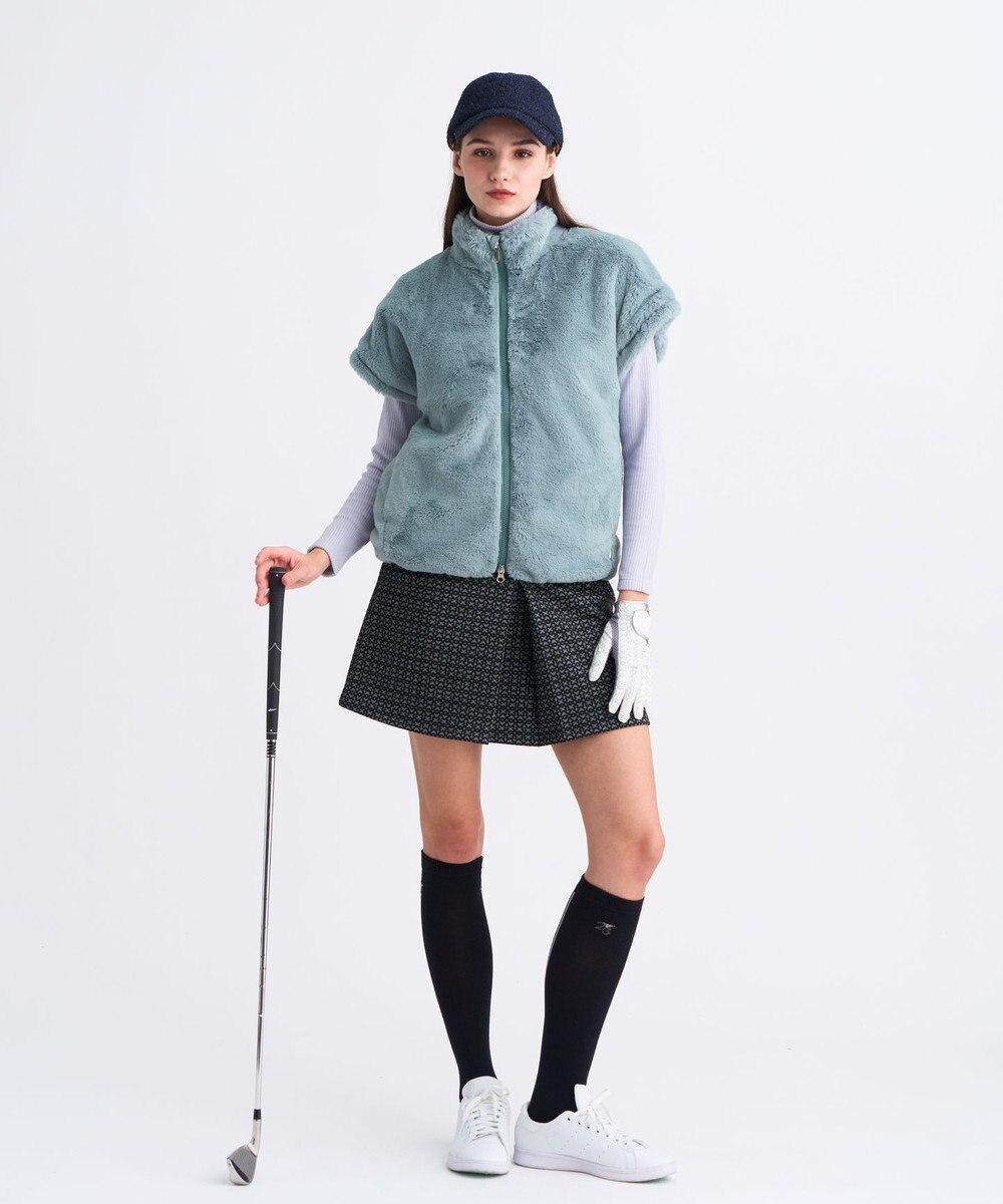 23区GOLF 【WOMEN】裏起毛ジャージースカート ストレッチ モノグラム 上品スタイル 