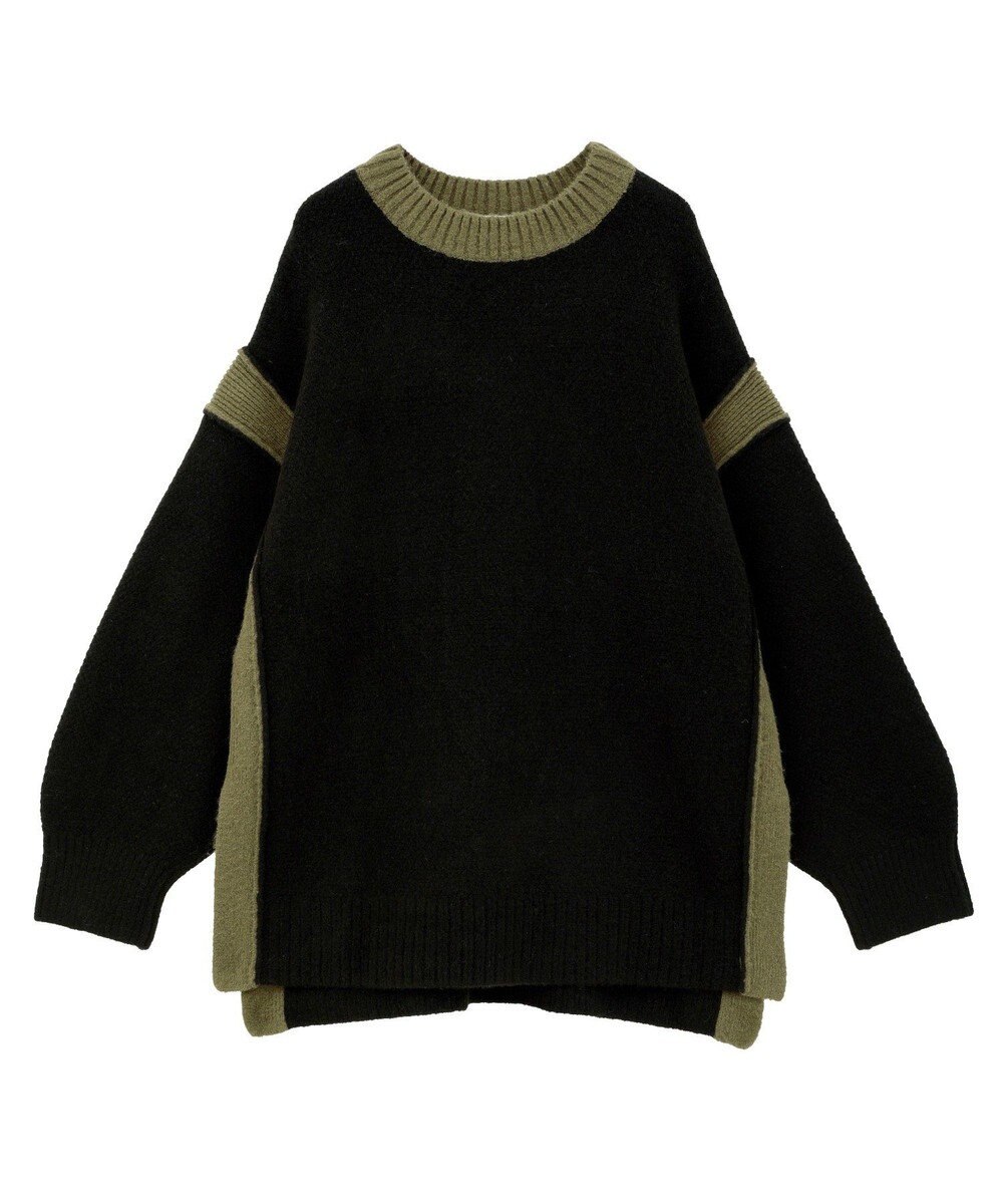 AMERICAN HOLIC バイカラーニットプルオーバー【WEB限定カラー有り】 