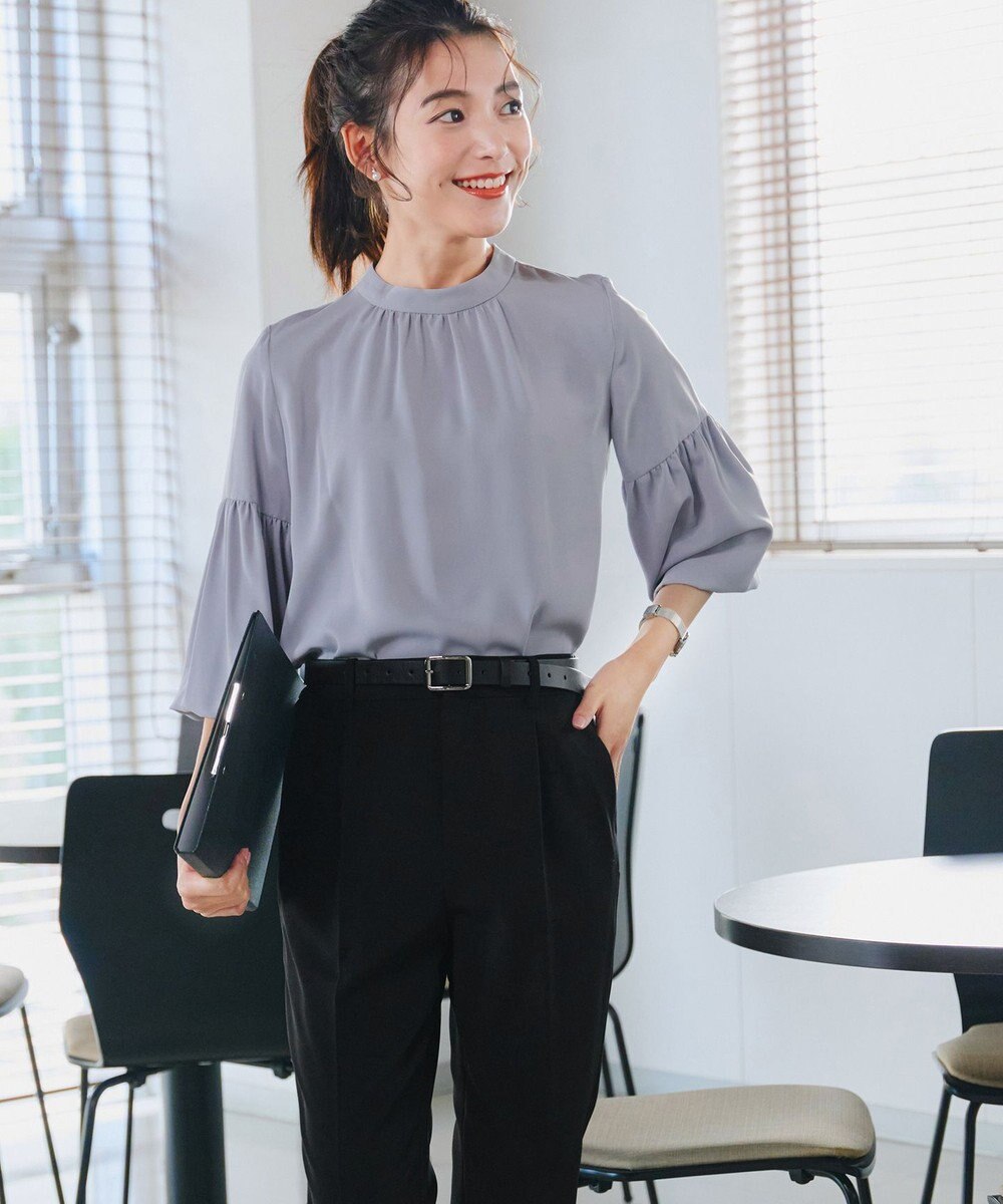 Tiaclasse 【小倉優子さん着用・ダブルクロス・洗える】テーパードパンツ 