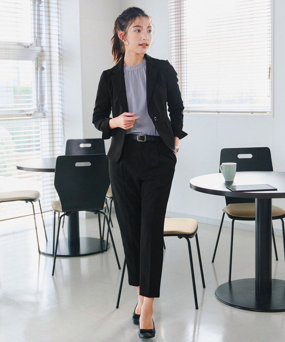 Tiaclasse 【小倉優子さん着用・ダブルクロス・洗える】テーパードパンツ 