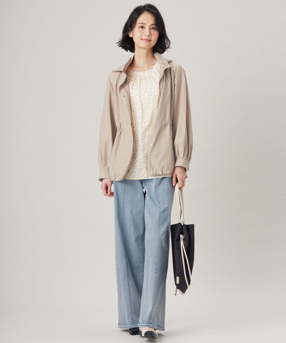 自由区 L 【カタログ掲載・セットアップ対応・洗える】ジオメトリックフラワードットプリント ブラウス 