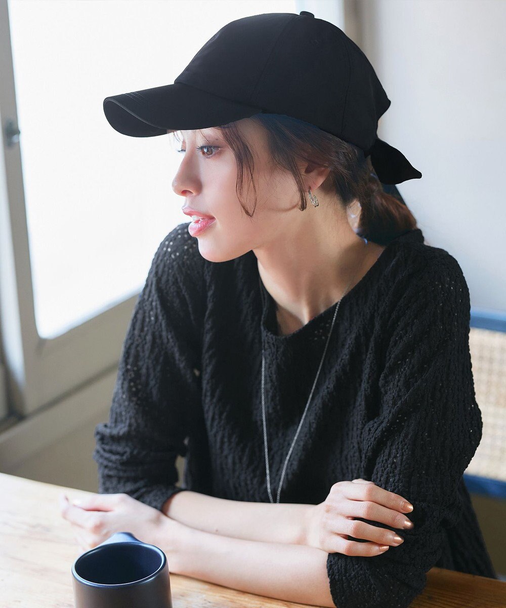 Tiaclasse 【洗える】花柄カットレースフレアトップス 