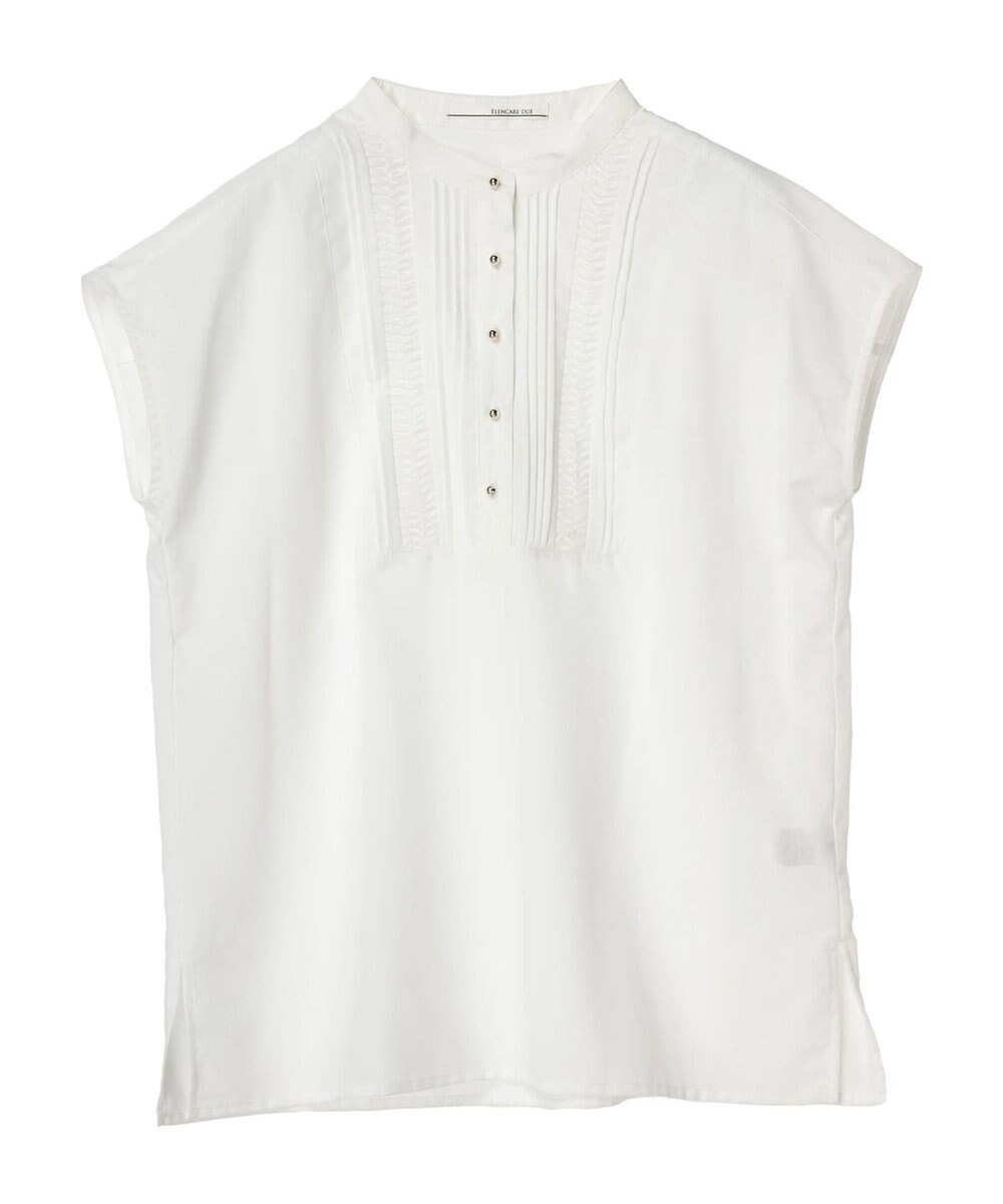 Green Parks ・ＥＬＥＮＣＡＲＥ　ＤＵＥ　ピンタックフレンチブラウス 