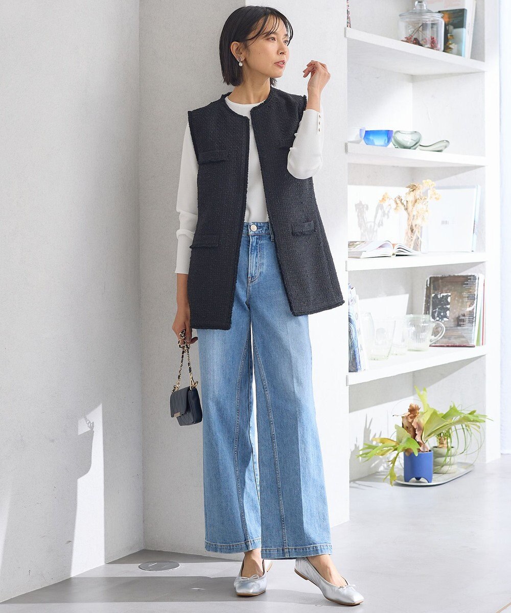 23区 L 【Oggi4月号掲載/洗える】ラスターコットンポリエステル ニット 