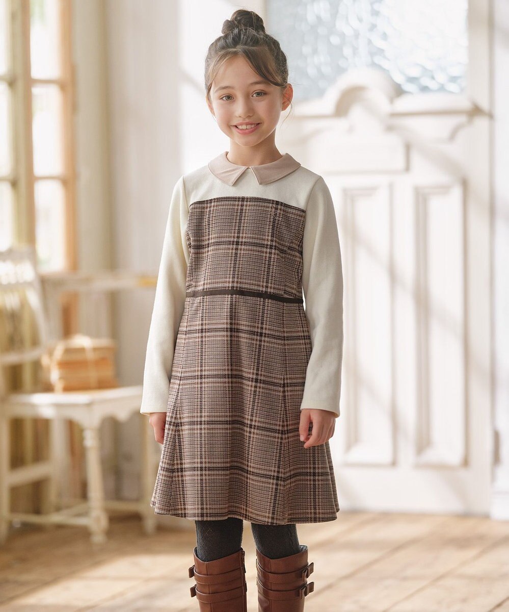 組曲 KIDS 【110-140㎝】レディチェック ワンピース 