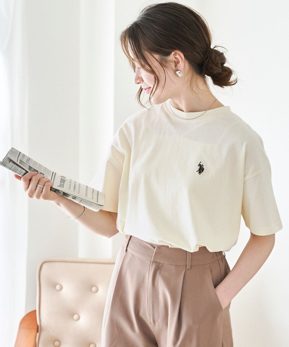 WEGO 【洗える/綿100%】USPOLOワンポイントTシャツ 