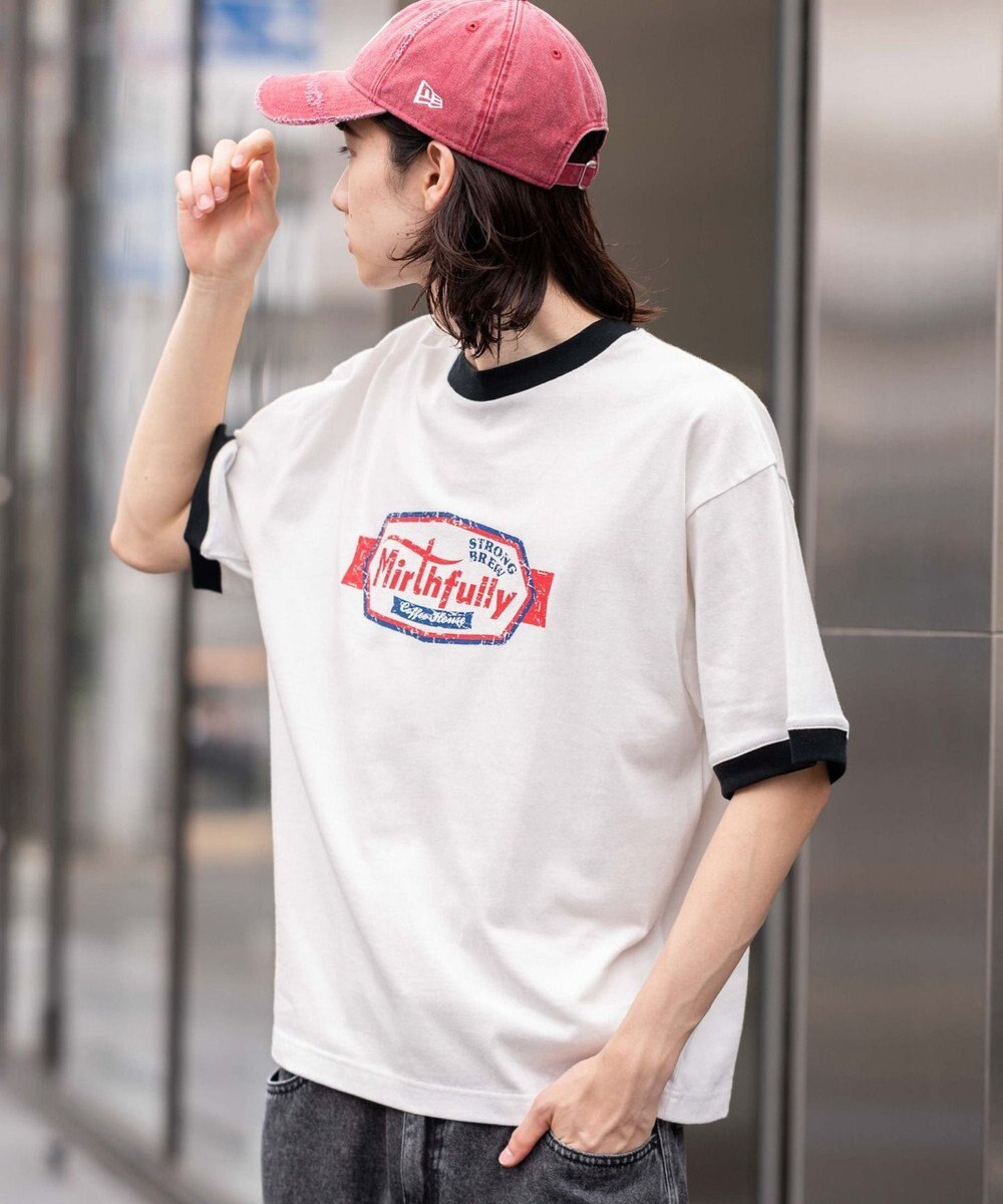 WEGO 【ユニセックス着用ITEM/MLサイズ展開】コンパクトフィットグラフィックリンガーT（SS） 