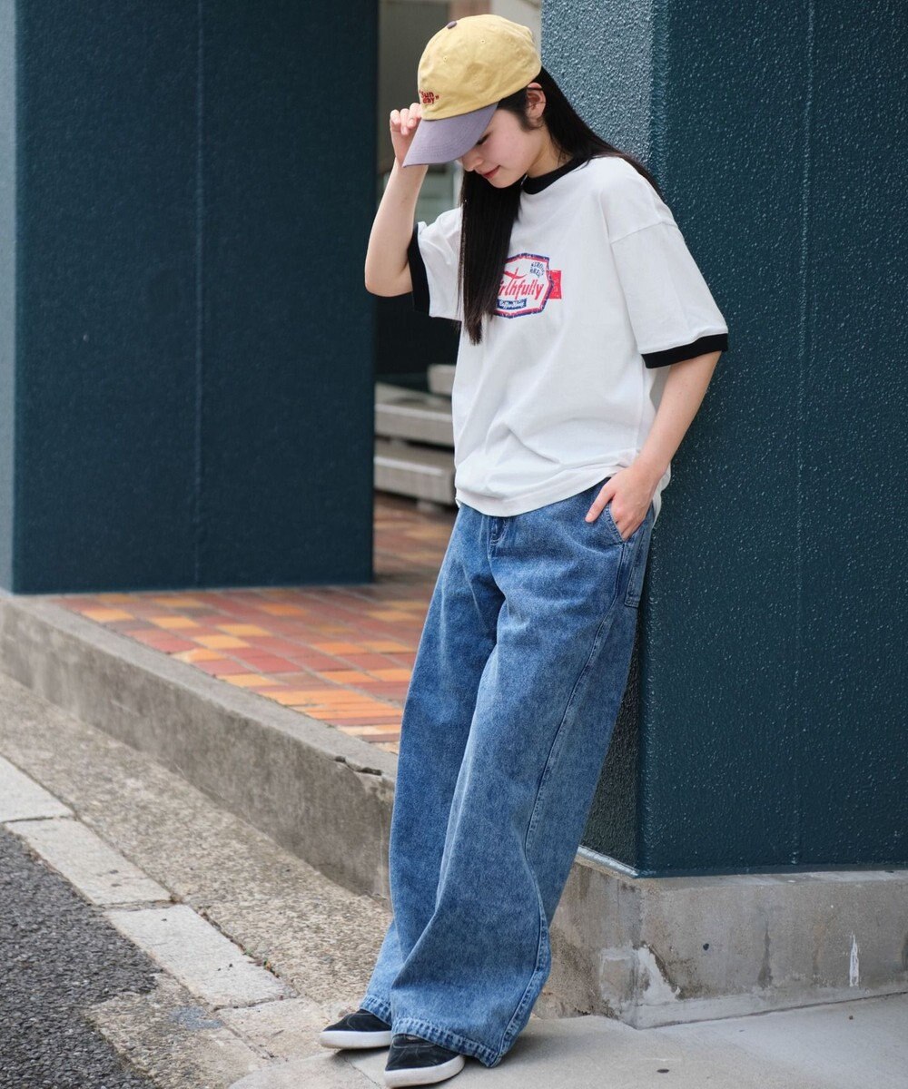 WEGO 【ユニセックス着用ITEM/MLサイズ展開】コンパクトフィットグラフィックリンガーT（SS） 